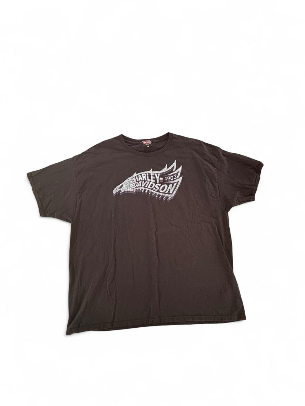 Harley-Davidson Black Short Sleeve Tee with White Eagle Logo